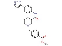 methyl 4-{[3-({[4-(1H-pyrazol-5-yl)phenyl]amino}carbonyl)-1-piperidinyl]methyl}benzoate
