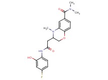 3-{2-[(4-fluoro-2-hydroxyphenyl)amino]-2-oxoethyl}-N,N,4-trimethyl-3,4-dihydro-2H-1,4-benzoxazine-6-carboxamide