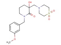 3-[(1,1-dioxidothiomorpholin-4-yl)methyl]-3-hydroxy-1-(3-methoxybenzyl)piperidin-2-one