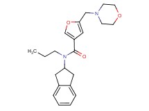 N-(2,3-dihydro-1H-inden-2-yl)-5-(morpholin-4-ylmethyl)-N-propyl-3-furamide