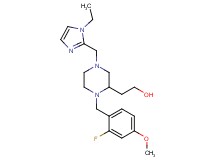 2-[4-[(1-ethyl-1H-imidazol-2-yl)methyl]-1-(2-fluoro-4-methoxybenzyl)-2-piperazinyl]ethanol