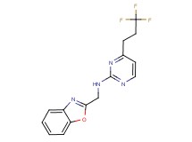 N-(1,3-benzoxazol-2-ylmethyl)-4-(3,3,3-trifluoropropyl)pyrimidin-2-amine