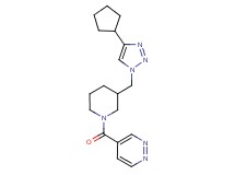 4-({3-[(4-cyclopentyl-1H-1,2,3-triazol-1-yl)methyl]-1-piperidinyl}carbonyl)pyridazine
