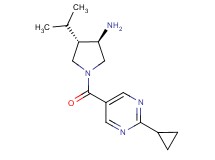 (3R*,4S*)-1-[(2-cyclopropyl-5-pyrimidinyl)carbonyl]-4-isopropyl-3-pyrrolidinamine