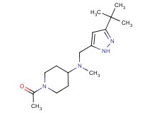 1-acetyl-N-[(3-tert-butyl-1H-pyrazol-5-yl)methyl]-N-methylpiperidin-4-amine