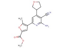 methyl 4-[6-amino-5-cyano-4-(tetrahydrofuran-3-yl)pyridin-2-yl]-5-methyl-2-furoate