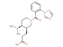 3-{(3R*,4S*)-4-(dimethylamino)-1-[2-(1H-1,2,4-triazol-1-yl)benzoyl]piperidin-3-yl}propanoic acid