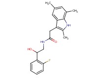 N-[2-(2-fluorophenyl)-2-hydroxyethyl]-2-(2,5,7-trimethyl-1H-indol-3-yl)acetamide
