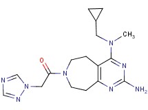 N~4~-(cyclopropylmethyl)-N~4~-methyl-7-(1H-1,2,4-triazol-1-ylacetyl)-6,7,8,9-tetrahydro-5H-pyrimido[4,5-d]azepine-2,4-diamine