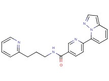 6-pyrazolo[1,5-a]pyridin-7-yl-N-(3-pyridin-2-ylpropyl)nicotinamide