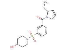 1-({3-[(2-ethyl-2,5-dihydro-1H-pyrrol-1-yl)carbonyl]phenyl}sulfonyl)piperidin-4-ol