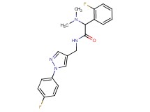 2-(dimethylamino)-2-(2-fluorophenyl)-N-{[1-(4-fluorophenyl)-1H-pyrazol-4-yl]methyl}acetamide