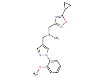 1-(5-cyclopropyl-1,2,4-oxadiazol-3-yl)-N-{[1-(2-methoxyphenyl)-1H-pyrazol-4-yl]methyl}-N-methylmethanamine