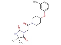 5,5-dimethyl-3-{2-[4-(3-methylphenoxy)-1-piperidinyl]-2-oxoethyl}-2,4-imidazolidinedione