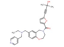4-(5-{[7-{[ethyl(4-pyridinylmethyl)amino]methyl}-2,3-dihydro-1,4-benzoxazepin-4(5H)-yl]carbonyl}-2-furyl)-2-methyl-3-butyn-2-ol