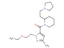 1-{[1-(2-ethoxyethyl)-3-methyl-1H-pyrazol-5-yl]carbonyl}-2-[2-(1-pyrrolidinyl)ethyl]piperidine