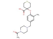 4-{4-[(4-acetylpiperazin-1-yl)methyl]-2-methylphenoxy}tetrahydro-2H-thiopyran-4-carboxylic acid