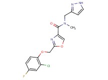 2-[(2-chloro-4-fluorophenoxy)methyl]-N-methyl-N-(1H-pyrazol-3-ylmethyl)-1,3-oxazole-4-carboxamide