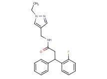 N-[(1-ethyl-1H-pyrazol-4-yl)methyl]-3-(2-fluorophenyl)-3-phenylpropanamide