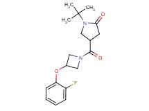 1-tert-butyl-4-{[3-(2-fluorophenoxy)-1-azetidinyl]carbonyl}-2-pyrrolidinone