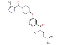 N-[2-(dimethylamino)ethyl]-N-methyl-3-({1-[(4-methyl-1,2,5-oxadiazol-3-yl)carbonyl]-4-piperidinyl}oxy)benzamide