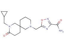 5-{[8-(cyclopropylmethyl)-9-oxo-2,8-diazaspiro[5.5]undec-2-yl]methyl}-1,2,4-oxadiazole-3-carboxamide
