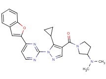 1-({1-[4-(1-benzofuran-2-yl)-2-pyrimidinyl]-5-cyclopropyl-1H-pyrazol-4-yl}carbonyl)-N,N-dimethyl-3-pyrrolidinamine
