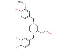 4-{[4-(3,4-difluorobenzyl)-3-(2-hydroxyethyl)-1-piperazinyl]methyl}-2-methoxyphenol