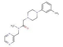 N-methyl-2-[4-(3-methylphenyl)-1-piperazinyl]-N-(2-pyrazinylmethyl)acetamide trifluoroacetate