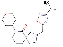 2-[(3-isopropyl-1,2,4-oxadiazol-5-yl)methyl]-7-(tetrahydro-2H-pyran-4-yl)-2,7-diazaspiro[4.5]decan-6-one