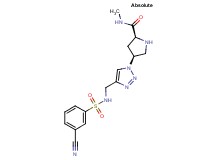 (4S)-4-[4-({[(3-cyanophenyl)sulfonyl]amino}methyl)-1H-1,2,3-triazol-1-yl]-N-methyl-L-prolinamide