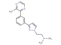 N,N-dimethyl-2-{3-[3-(3-methyl-2-pyrazinyl)phenyl]-1H-pyrazol-1-yl}ethanamine
