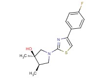 (3R*,4R*)-1-[4-(4-fluorophenyl)-1,3-thiazol-2-yl]-3,4-dimethylpyrrolidin-3-ol