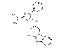 N-(3-isopropyl-1-phenyl-1H-pyrazol-5-yl)-2-(2-methyl-1H-benzimidazol-1-yl)acetamide trifluoroacetate