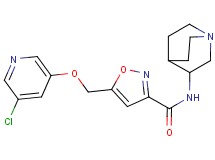 N-1-azabicyclo[2.2.2]oct-3-yl-5-{[(5-chloropyridin-3-yl)oxy]methyl}isoxazole-3-carboxamide