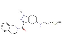 3-(3,4-dihydro-2(1H)-isoquinolinylcarbonyl)-1-methyl-N-[3-(methylthio)propyl]-4,5,6,7-tetrahydro-1H-indazol-5-amine