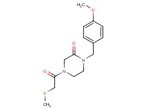 1-(4-methoxybenzyl)-4-[(methylthio)acetyl]-2-piperazinone