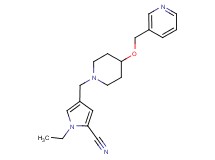 1-ethyl-4-{[4-(3-pyridinylmethoxy)-1-piperidinyl]methyl}-1H-pyrrole-2-carbonitrile