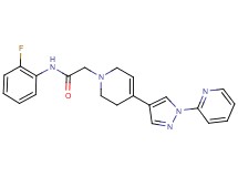 N-(2-fluorophenyl)-2-[4-(1-pyridin-2-yl-1H-pyrazol-4-yl)-3,6-dihydropyridin-1(2H)-yl]acetamide