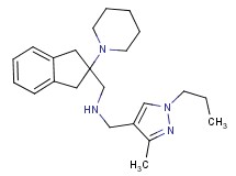 1-(3-methyl-1-propyl-1H-pyrazol-4-yl)-N-{[2-(1-piperidinyl)-2,3-dihydro-1H-inden-2-yl]methyl}methanamine