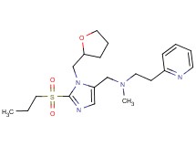 N-methyl-N-{[2-(propylsulfonyl)-1-(tetrahydro-2-furanylmethyl)-1H-imidazol-5-yl]methyl}-2-(2-pyridinyl)ethanamine