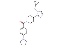4-[1-(cyclopropylmethyl)-1H-imidazol-2-yl]-1-[4-(1-pyrrolidinyl)benzoyl]piperidine
