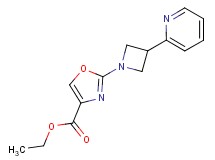 ethyl 2-[3-(2-pyridinyl)-1-azetidinyl]-1,3-oxazole-4-carboxylate