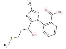 2-{5-[1-hydroxy-3-(methylthio)propyl]-3-methyl-1H-1,2,4-triazol-1-yl}benzoic acid