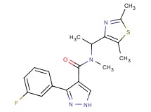N-[1-(2,5-dimethyl-1,3-thiazol-4-yl)ethyl]-3-(3-fluorophenyl)-N-methyl-1H-pyrazole-4-carboxamide