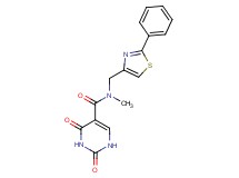 N-methyl-2,4-dioxo-N-[(2-phenyl-1,3-thiazol-4-yl)methyl]-1,2,3,4-tetrahydro-5-pyrimidinecarboxamide
