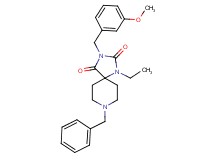 8-benzyl-1-ethyl-3-(3-methoxybenzyl)-1,3,8-triazaspiro[4.5]decane-2,4-dione
