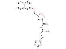 N-[1-methyl-3-(1H-pyrazol-1-yl)propyl]-5-[(6-quinolinyloxy)methyl]-3-isoxazolecarboxamide