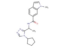 N-[1-(4-cyclopentyl-4H-1,2,4-triazol-3-yl)ethyl]-1-methyl-1H-indole-6-carboxamide