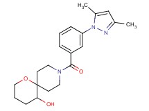 9-[3-(3,5-dimethyl-1H-pyrazol-1-yl)benzoyl]-1-oxa-9-azaspiro[5.5]undecan-5-ol